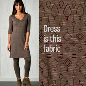Toad & Co Rosalinda Dress Falcon Brown Nordic Print PERFECT